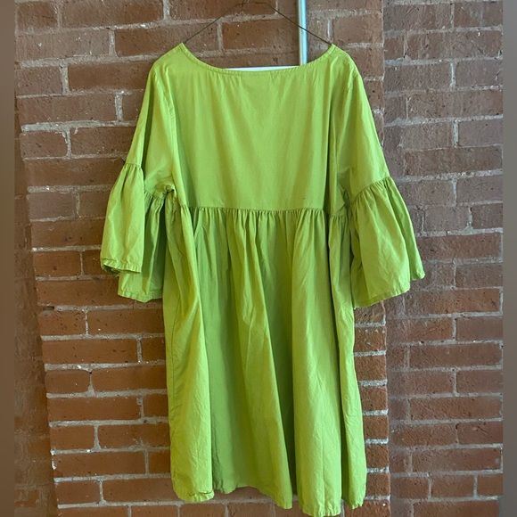 Bryn Walker Ruffled Bell Sleeve Shift, L - Picture 4 of 6